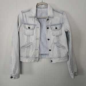 Gap Denim Jean Jacket Womens XS Long sleeve Light Wash Cotton Trucker
